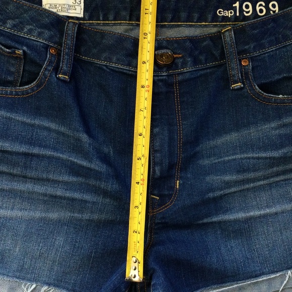 Gap 1969 Maddie Cut-Off Denim Shorts Waist 33" Inseam 3" Midrise - Picture 4 of 6